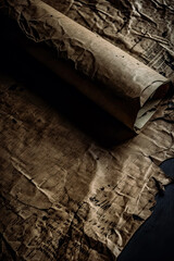 Obraz premium Old crumpled paper concept. Generative AI