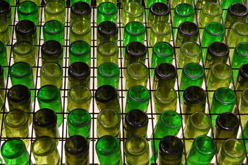 Wine green bottles