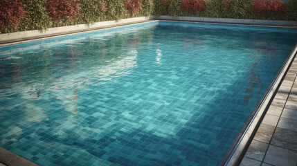 Obraz premium luxury swimming pool created with Generative AI technology