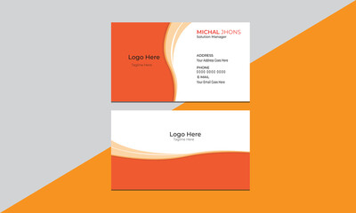 Double-sided creative business card vector design template. Business card for business and personal use. Vector illustration design. Horizontal layout, Print 