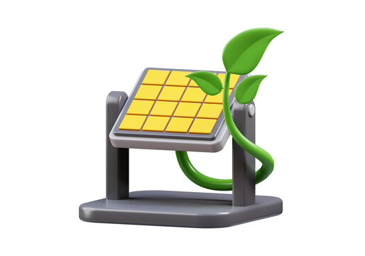 3d rendering of solar panel illustration, suitable for your projects related to green energy, electric car, and renewable energy	
