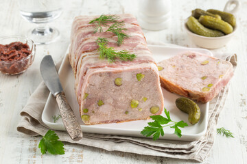 tasty pork and turkey terrine