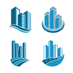 Building logo vector and symbol icon