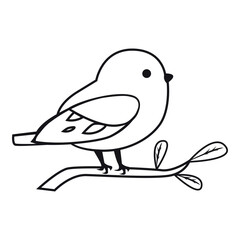 cartoon bird on white