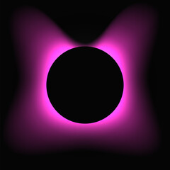 Circle illuminate light frame with color gradient