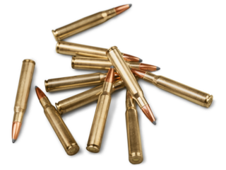 Bullets isolated on white background