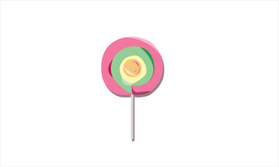 Candy, Lollipop Vector on a white background