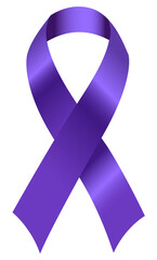 The purple awareness ribbon symbolizes various causes such as domestic violence, Alzheimer's, lupus, epilepsy, pancreatic cancer, animal abuse, and more.