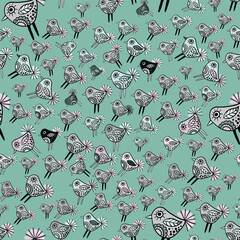 seamless pattern with birds