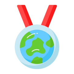 Obraz premium An amazing vector design of eco medal in modern and trendy style, isolated on white background