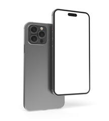 Smartphone realistic 3d render illustration with transparent background