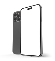 Smartphone realistic 3d render illustration with transparent background