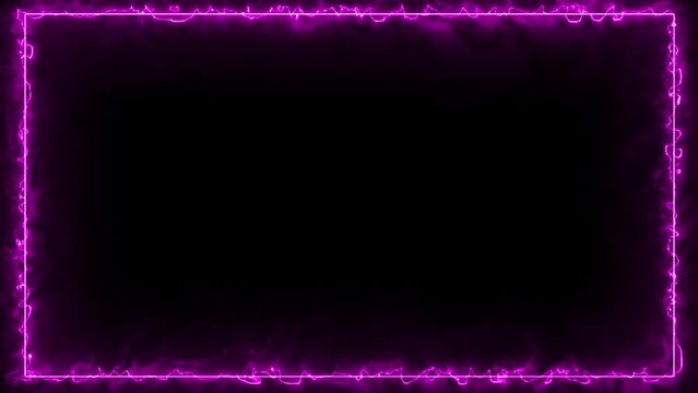 neon border frame, purple glowing border, rectangle, square, frame, black screen frame, border black screen, glowing frame, glowing border	
