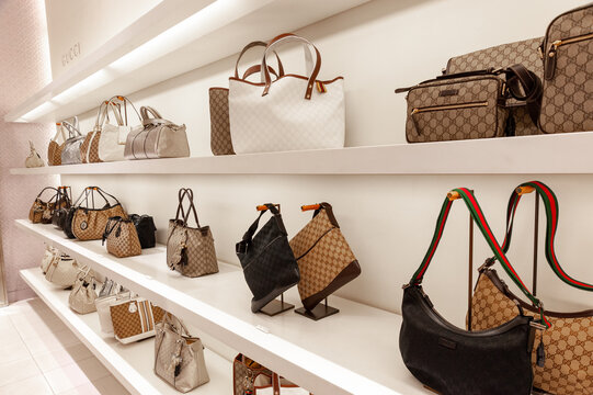 Expensive Gucci handbags in Isetan department store on April 13, 2010 in Tokyo, Japan