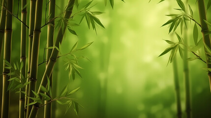 Fototapeta na wymiar bamboo background with copy space. Generative AI