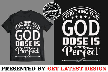 Religion Typography Custom T-shirt, Vector Template 
