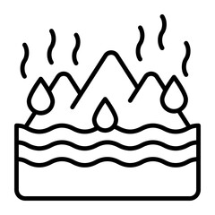 An amazing vector design of Melting Glaciers in trendy style, world earth day icon