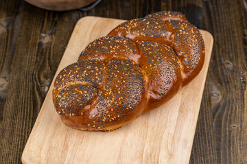 fresh white bread made of wheat flour