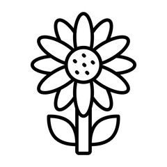 A beautifully designed vector of sunflower, an attractive icon of sunflower