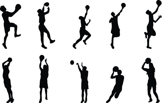 silhouettes of volleyball 