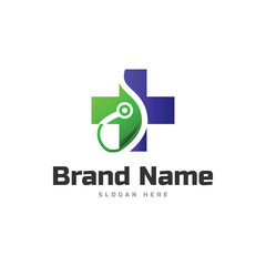 Modern and creative medical logo vector