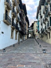 Streets of Hondarribia, a beautiful town in the Basque Country on the border with France