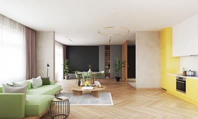 Design of modern apartment.