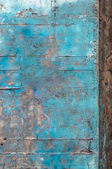 Blaue Zement Wand Hintergrund / Alte ruinierte und fleckige, schmuddelige Wandtextur / Textur / Hintergrund / Abstrakt / Wand / Blau / Risse / Struktur / Farbe / Oberfläche / zerbröckelt / beschädigt