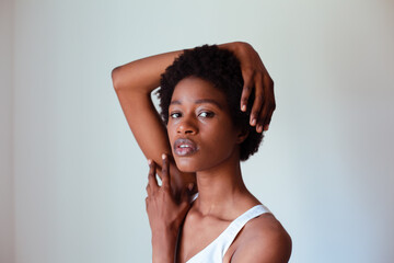 Fototapeta premium African girl skin care