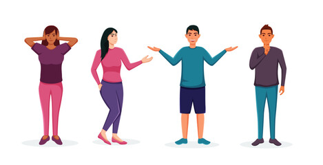 Fototapeta premium character people movement isolated vector illustration