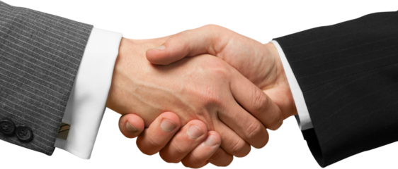 Business Agreement Handshake on  background