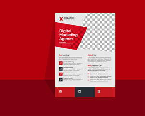 Brochure design, Vector Flyer Design with modern & unique shape - vector file