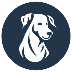 Dog vector icon. Perfect dog vector sticker. Dog shop scalable logo.