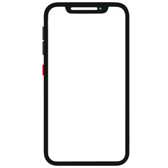 Smartphone. Vector icon of futuristic smartphone. Touchable screen phone.