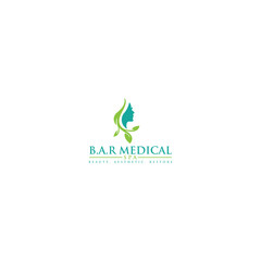 beauty medical combine  logo and simple logo design