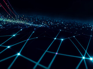 Abstract computer data characters, big data, and internet technology concepts