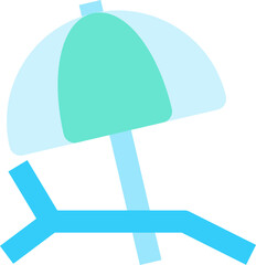 beach chair flat icon