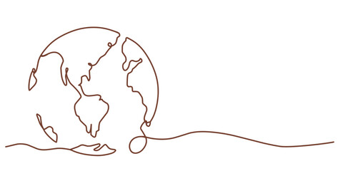 Earth line art vector