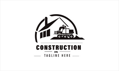 Strong and Dependable Construction Logo | Sturdy and Trustworthy Illustration