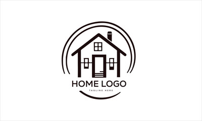 Vector Logo Design with Abstract Real Estate Silhouette and buildings real estate logo Template  