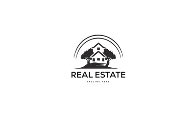 Cottage logo design and Vector Home icon logo design illustration 