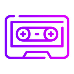cassette gradient icon