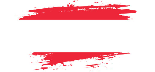Creative hand-drawn brush stroke flag of AUSTRIA country vector illustration