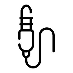 audio jack line icon