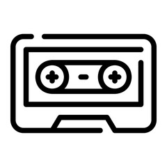 cassette line icon