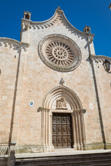 Fototapeta na wymiar Beautiful town of Ostuni the white city, and his cathedral, in Apulia (Puglia), Italy