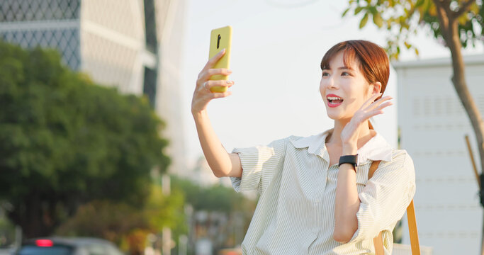 woman take selfie