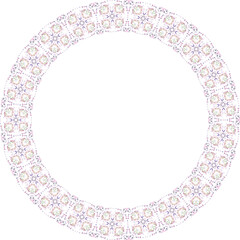 Decorative floral frame. Elegant element for design in Eastern style, place for text. Floral golden border. Lace illustration for invitations and greeting cards.