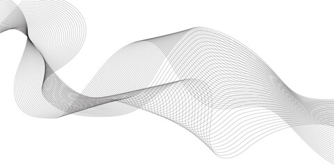 Fototapeta premium Abstract grey smooth element swoosh speed wave modern stream background. Abstract wave line for banner, wallpaper background with wave design. Vector illustration