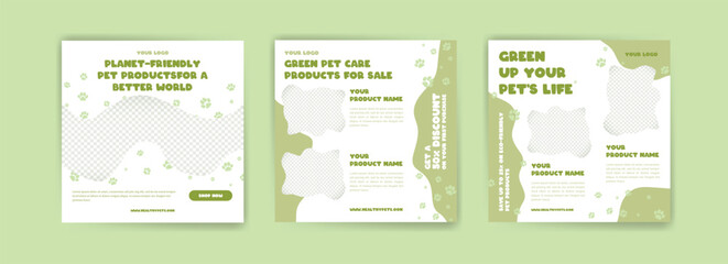 Eco-friendly pet product banner template